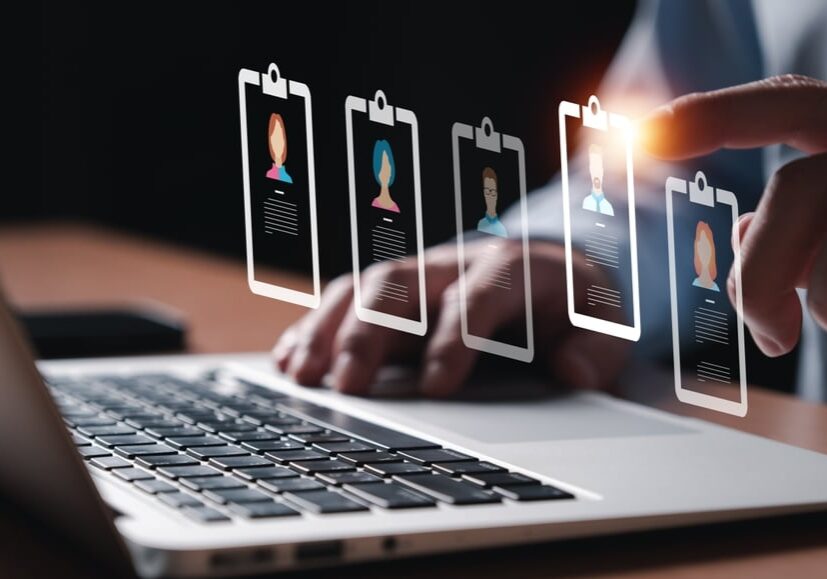 Entrepreneur using electronic devices for store customer data